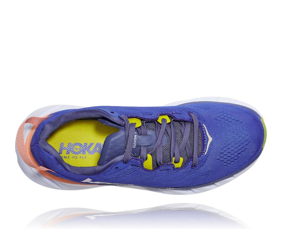 Zapatillas Running Hoka One One Mujer - Elevon 2 - Azules/Blancas - PGS719036